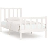  Okvir za krevet od masivne borovine bijeli 75x190 cm 2FT6 mali | shoptok.hr