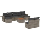  10-dijelni set vrtnih sofa od poliratana s jastucima sivi | shoptok.hr