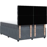 Krevet s oprugama i madracem tamnosivi 140x200 cm baršunasti | shoptok.hr