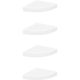  Plutajuće kutne police 4 kom bijele 25 x 25 x 3,8 cm MDF | shoptok.hr
