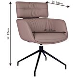 Dieter Knoll NASLANJAČ, kovina, usnje rjavosiva | Shoptok.si