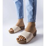 Gemre Beige lace wedge mules Bourque | shoptok.hr