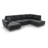 Cosmopolitan Design Tamno siva baršunasti sklopiva/s prostorom za odlaganje kutna garnitura (s desnim kutom/u obliku slova "U") Kyoto – | shoptok.hr