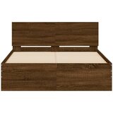  Okvir kreveta s uzglavljem smeđa boja hrasta 120x200 cm | shoptok.hr