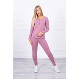 Kesi Set with a neckline with press studs in dark pink color | Shoptok.si