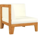 vidaXL Modularna kutna sofa i krem bijeli jastuci od bagremovog drva Cijene