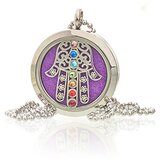  Aromaterapevtska ogrlica – Hamsa Čakra 30mm - Stainless Steal - Majhna pozornost - Dan žena Cene