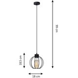  Luster na sajli STARLIGHT 1xE27/15W/230V crna/srebrna | Eponuda.com