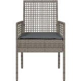  Vrtna stolica s jastukom 2 pcs Siva 55 x 53 x 85 cm poliratan | shoptok.hr