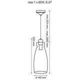  Luster na sajli VETRO 1xE27/60W/230V | Eponuda.com