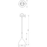  Luster na sajli NOAK 1xE27/15W/230V bela/hrom | Eponuda.com