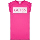 Guess Kratke obleke STRETCH BABY TERRY SS DRESS Rožnata Cene