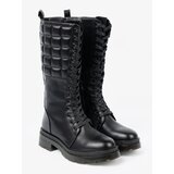 Shelvt Classic black boots with lacing and zipper | Shoptok.si