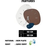 WALLXPERT dekorativni metalni zidni sat meymene 1 multicolor | ePonuda.com