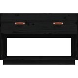 TV ormarić crni 90x40x60 cm od masivne borovine | Eponuda.com