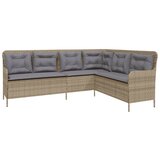 Vrtna sofa L-oblika sa jastucima bež od poliratana | Eponuda.com