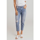 Legendww žnekse slim fit farmerke – visok struk svetli denim cepani detalj -model 211 .211-8251-l3