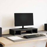 vidaXL Stojalo za monitor nastavljivo črna hrast 60x24x10,5cm inž. les | Shoptok.si