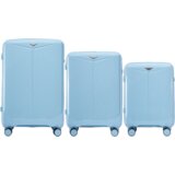 WINGS set od tri kofera Nimfa od polipropilena veličine V M S svijetlo plavi | shoptok.hr