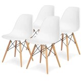  Set plastičnih trpezarijskih stolica 4 kom Aurora bela Lemon 25-KS005SET Cene