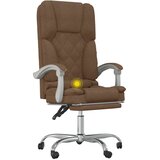  Masažni uredski naslonjač od tkanine smeđi | shoptok.hr