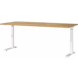 Germania Pisalna miza z nastavljivo višino z mizno ploščo v hrastovem dekorju 80x180 cm Downey –