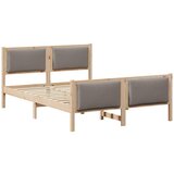 vidaXL Konstrukcija postelje z vzglavjem Taupe 140 x 190 cm blago, (5000084543) Cene