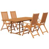  5-dijelni vrtni blagovaonski set od masivnog bagremovog drva 150-200 cm | Eponuda.com