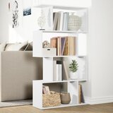 Pregrada za sobe s 4 etaže, bijela, 70x24x129 cm, od inženjerskog drva | shoptok.hr