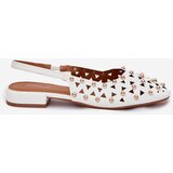 Boto Embellished Ballet Flats On A Flat Heel White Nilarisela | shoptok.hr