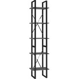 Ormarić za knjige 5 razina sivi 40x30x175 cm konstruirano drvo | shoptok.hr
