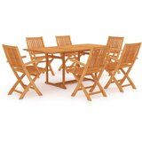  7-dijelni vrtni blagovaonski set od masivne tikovine | shoptok.hr