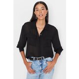 Trendyol Black Pocket Flowy Shirt | Shoptok.si