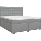  Boxspring krevet s madracem Svjetlosiva 160 x 200 cm Tkanina Slike