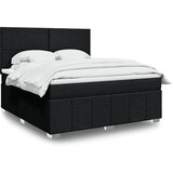  Krevet s oprugama i madracem crni 180x200 cm od tkanine | shoptok.hr