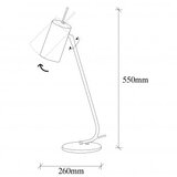 Opviq Bijela stolna lampa s metalnim sjenilom (visina 55 cm) Sivani – | shoptok.hr