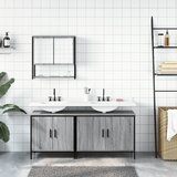 3-dijelni set kupaonskog namještaja siva boja hrasta drveni | shoptok.hr