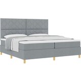  Krevet s box springom i madracem svjetlosive boje 200x200 cm | shoptok.hr