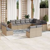  12-dijelni set vrtnih sofa od poliratana s jastucima bež | shoptok.hr