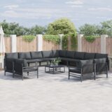  Sjedeća garnitura za vrt 13 pcs Antracit Čelik | shoptok.hr