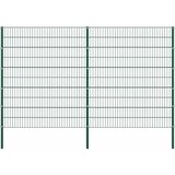 vidaXL Ogradni panel sa stupovima od željeza 349x200 cm zelene boje Cijene
