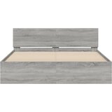  Okvir kreveta s uzglavljem boja hrasta 140x190 cm | shoptok.hr