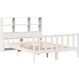  Krevet s regalom z knjige bez madraca bijeli 160x200cm borovina | shoptok.hr