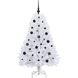  Umjetno božićno drvce s nogom Bijela 150 cm PVC i čelik | shoptok.hr