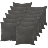 vidaXL Jastuk s jastukom HEERLEN 12 kom. Tamnosiva Baršun - Tamnosiva 40 x 40 cm 12 Cijene