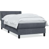 vidaXL Box spring krevet s madracem tamnosivi 80 x 220 cm baršunasti | shoptok.hr