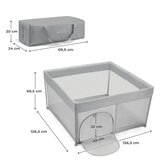 Kinderkraft dječja igraonica/vrtić ZIKI 126,5x126,5x69,5 cm, siva | shoptok.hr