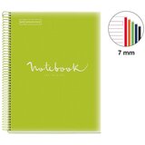  Kolegij blok Miquelrius A4 90g 120L spiralni crte Emotions Lime MR49940 | shoptok.hr