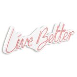 WALLXPERT dekorativna plastična led rasveta live better pink | ePonuda.com