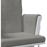  Stolica za ljuljanje s tabureom svjetlosiva od tkanine | shoptok.hr